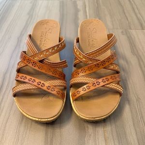 Skechers brown wedge sandals